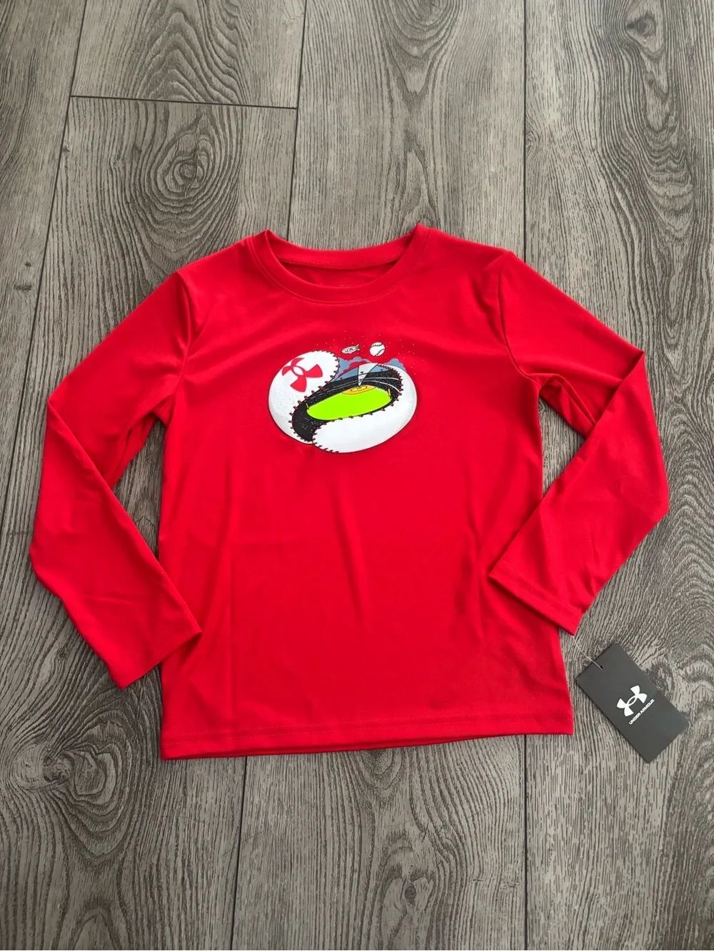 Under Armour Red Boys' Long-Sleeve Graphic Top